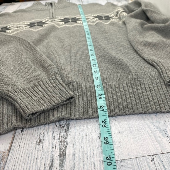 Weatherproof Vintage Men's Snowflake Quarter Zip Sweater Heather Gray Size‎ S - Picture 11 of 12